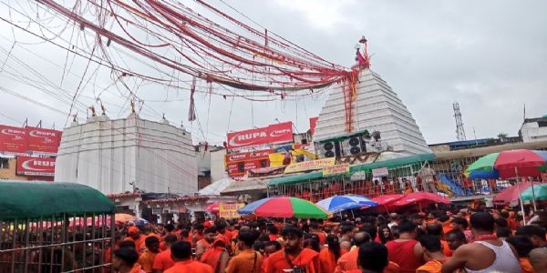 देवघर के बाबा बैद्यनाथ धाम में अबतक 28.16 लाख शिवभक्तों ने किया जलार्पण