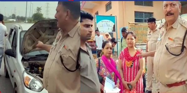 गुरुग्राम: गाड़ी खराब हुई तो पुलिस अधिकारी ने अभ्यर्थी को पहुंचाया परीक्षा केंद्र