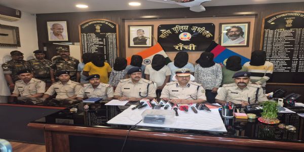 नामकुम के विद्युत सब स्टेशन में हुई डकैती मामले में नौ आरोपित गिरफ्तार