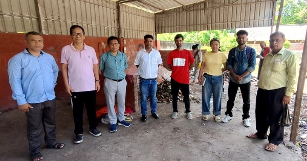 पूसीरे का अपशिष्ट प्रबंधन के लिए आईआईटी गुवाहाटी के साथ साझेदारी के तहत सर्वेक्षण का दृश्य