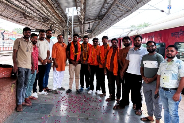 बाबा बूढ़ा अमरनाथ यात्रा हेतु बजरग दल कार्यकर्ता रवाना