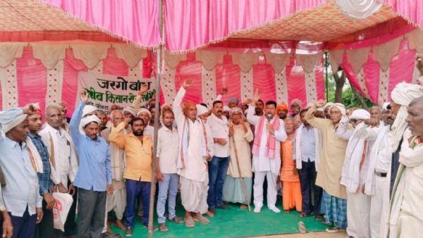 जरगो जलाशय परियोजना से प्रभावित किसानों की मुआवजा और पुनर्वास की मांग को लेकर बैठक।