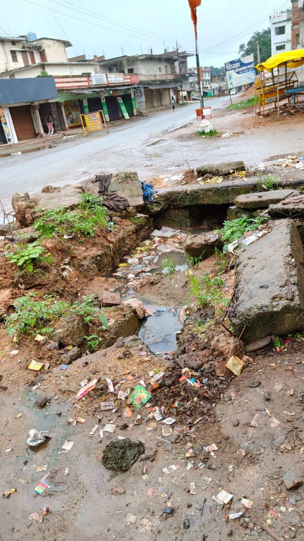 गंदगी से बजबजाती नालियां