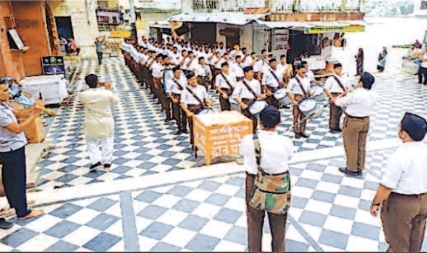 पुष्कर में संघ के घोष अभ्यास वर्ग का समापन, 108 स्वयंसेवकों ने किया घोष वादन