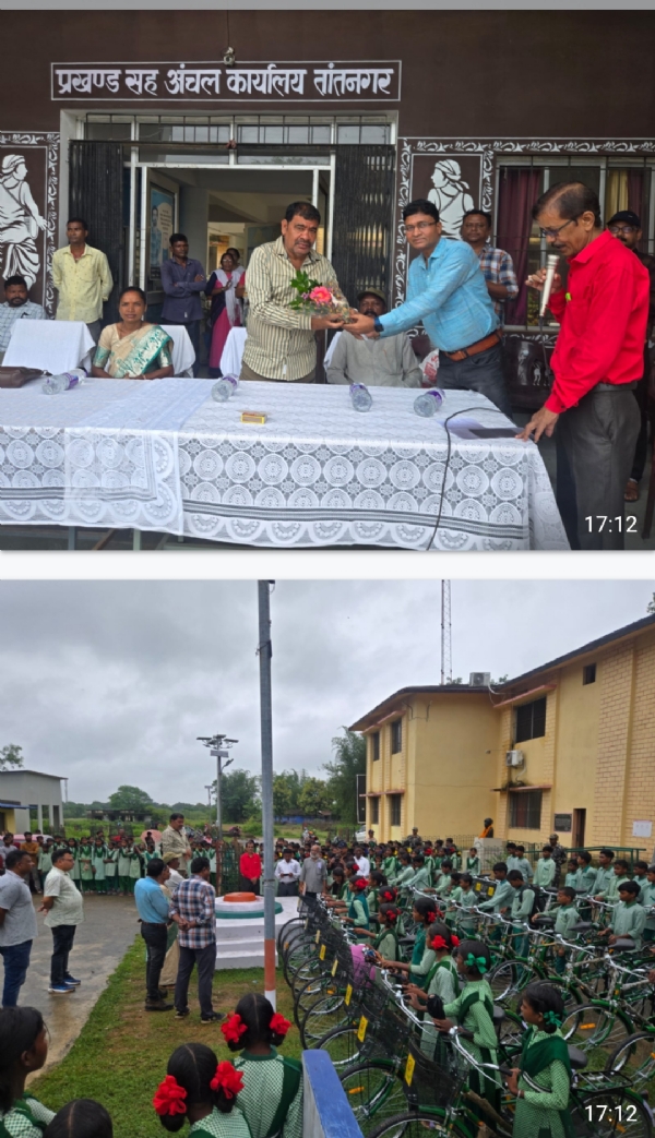 विधायक निरल पुरती ने तीन विभिन्न विद्यालयों की कक्षा 8वीं की 300 छात्राओं के बीच निःशुल्क साइकिलों का वितरण किया।