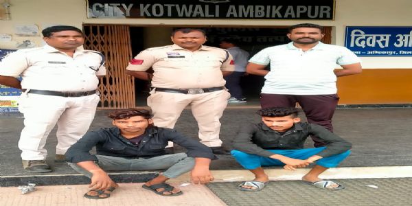 अंबिकापुर: 12 किलो गांजा के साथ दो अंतर्राज्यीय तस्कर गिरफ्तार, उड़ीसा से लाए थे माल