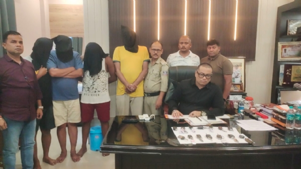 गाड़ी चोर गिरोह का पर्दाफाश  चार गिरफ्तार