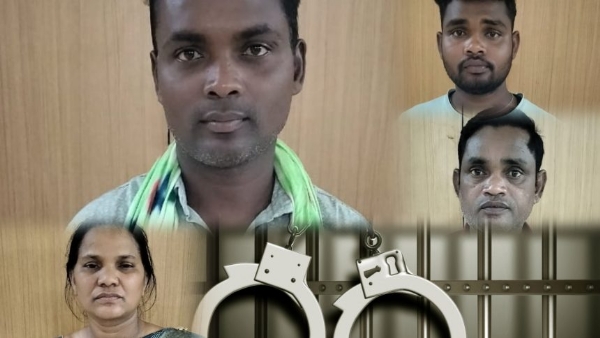 पुलिस के गिरफ्त में आरोपीगण