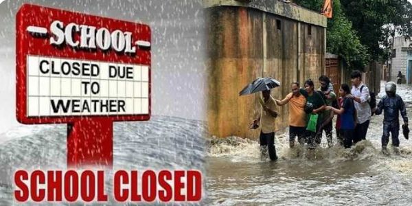 भारी बारिश के कारण 10 को बंद रहेंगे सभी स्कूल