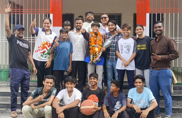 राष्ट्रीय बास्केटबॉल प्रशिक्षण शिविर में चयनित दिव्या रंगारी
