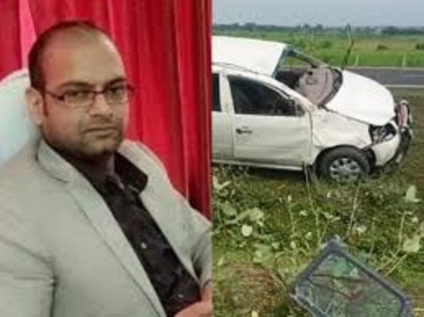 अपर कलेक्टर की कार हुई दुर्घटनाग्रस्त