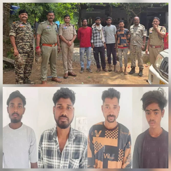 4 आराेपित बदमाश गिरफ्तार