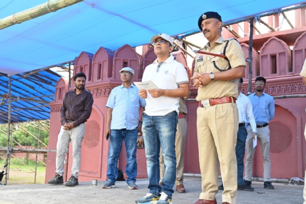 जांजगीर कलेक्टर-पुलिस अधीक्षक ने स्वतंत्रता दिवस की तैयारियों का किया निरीक्षण