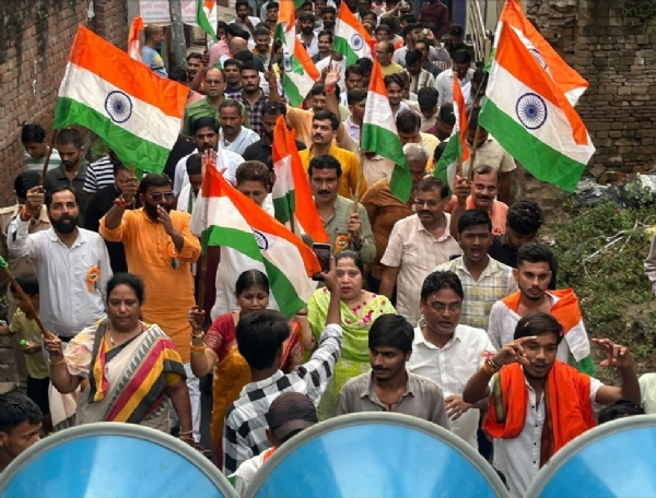 कन्नौज: भाजपा ने शहर में निकाली भव्य तिरंगा यात्रा
