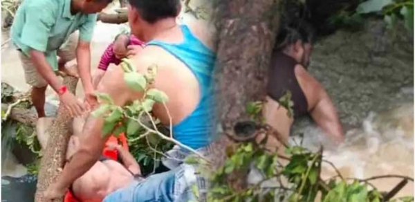 जलप्रपात से नीचे गिरकर एक युवक की हुई मौत