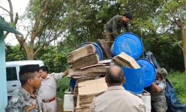 आबकारी विभाग द्वारा जब्त सामान