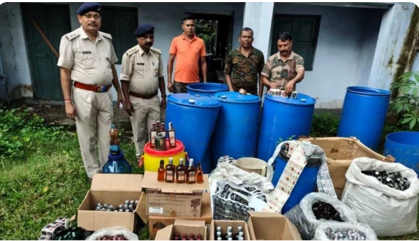 आबकारी विभाग द्वारा जब्त समान