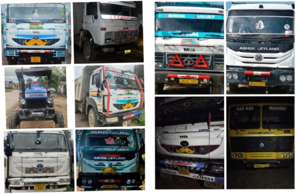 सांबा पुलिस दारा जबत किए गए वाहन््व