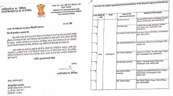 केंद्र सरकार द्वारा जारी आठ सदस्यों की नियुक्ति पत्र