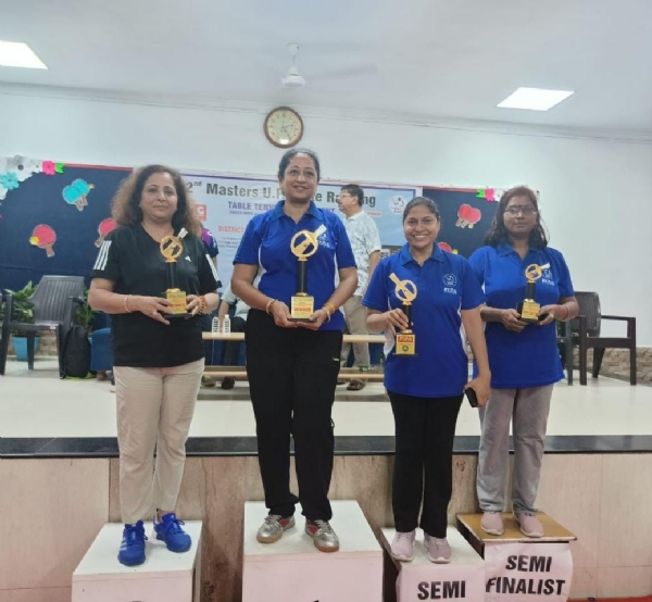 पीलीभीत में द्वितीय टेबल टेनिस मास्टर स्टेट प्रतियोगिता में टीएसएच के खिलाड़ियों