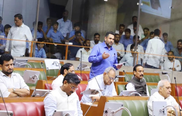 सोनीपत: विधायक निखिल मदान विधान में अपनी बात रखते हुए