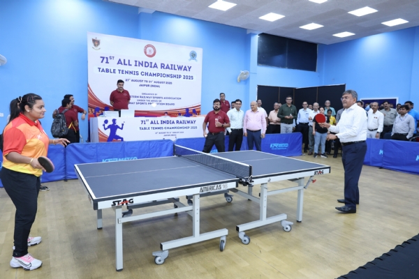 रेलवे महाप्रबंधक अमिताभ ने किया 71वीं अभा रेलवे टेबल टेनिस चौम्पियनशिप 2025-26 का शुभारंभ