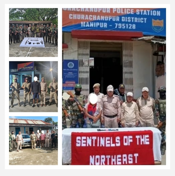 Image related to the Manipur; Arms, Drugs and Vehicle Lifters Seized.