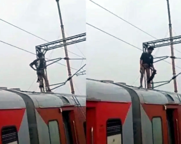 रेलवे कोचिंग यार्ड में सफाई के दौरान युवक झुलसता हुआ