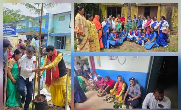 महापौर  के जन्मदिन पर वृक्षारोपण व न्योता भोज का आयोजन