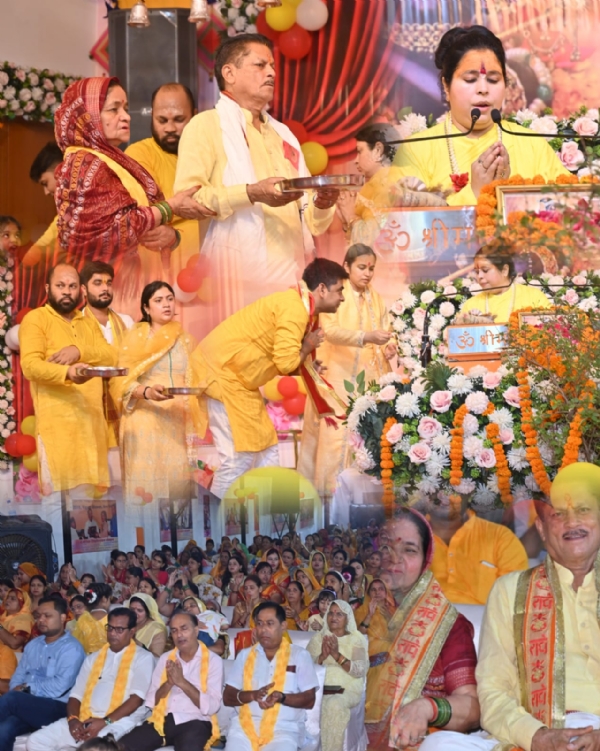 सजीव झांकी से कृष्ण जन्मोत्सव मना,बधाई गीत से कथा पांडाल में थिरके श्रोता गण
