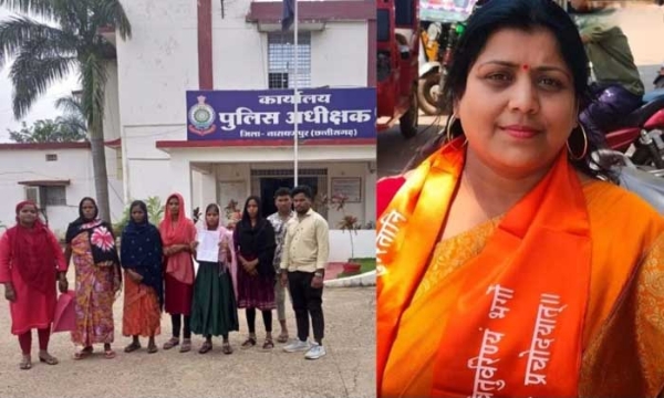 तीनों युवतियों ने एसपी काे साैंप ज्ञापन, बजरंग दल की ज्योति शर्मा