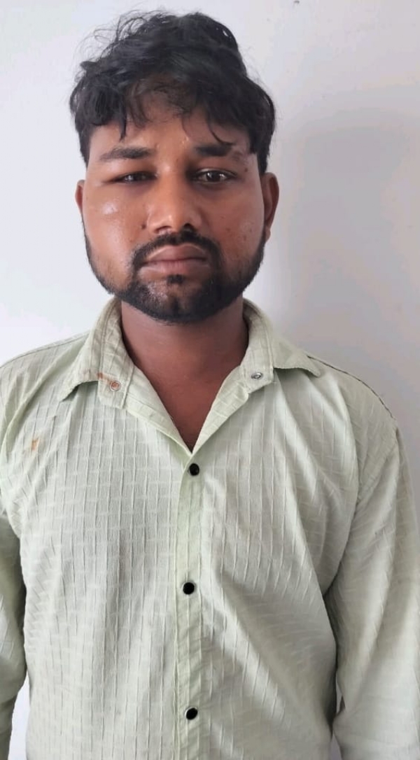 गिरफ्तार आरोपित का छाया चित्र