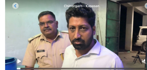 चित्तौड़गढ़ आबकारी ने नकली शराब के मामले में गिरफ्तार किया कांग्रेस पदाधिकारी।