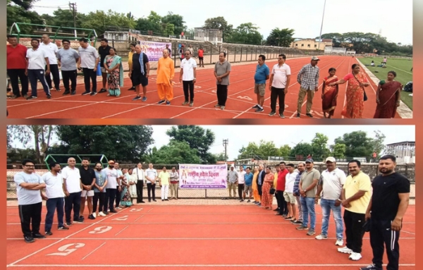 वरिष्ठ नागरिकों की हुई पैदल चाल स्पर्धा