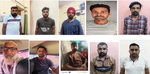 बीस हजार के इनामी अपराधी समेत ग्यारह बदमाश गिरफ्तार