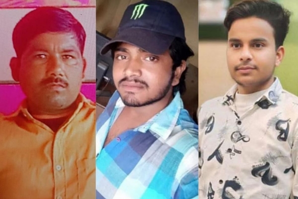 मृतक धर्मेश, जीशान और आजिम का फाइल फोटो