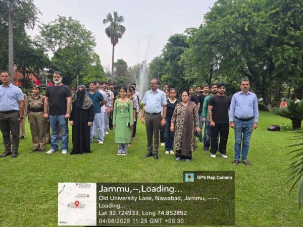 जीजीएम साइंस कॉलेज में राष्ट्रीय गान गायन प्रतियोगिता का आयोजन, छात्रों ने देशभक्ति का दिखाया जज्बा