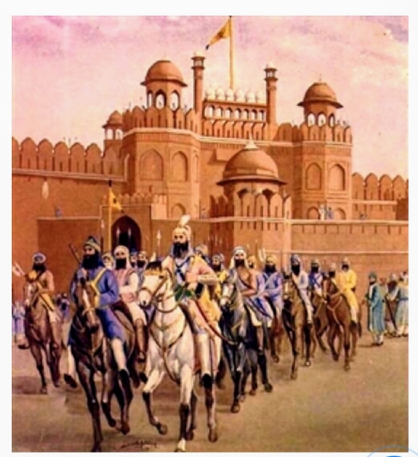 सिखों के दिल्ली फ़तह की गवाही देता लाल किले पर झूलता केसरी निशान.
