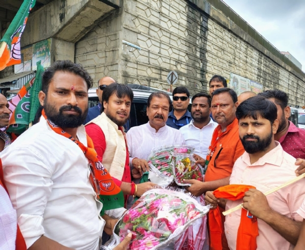 अररिया फोटो:दिलीप जायसवाल का स्वागत