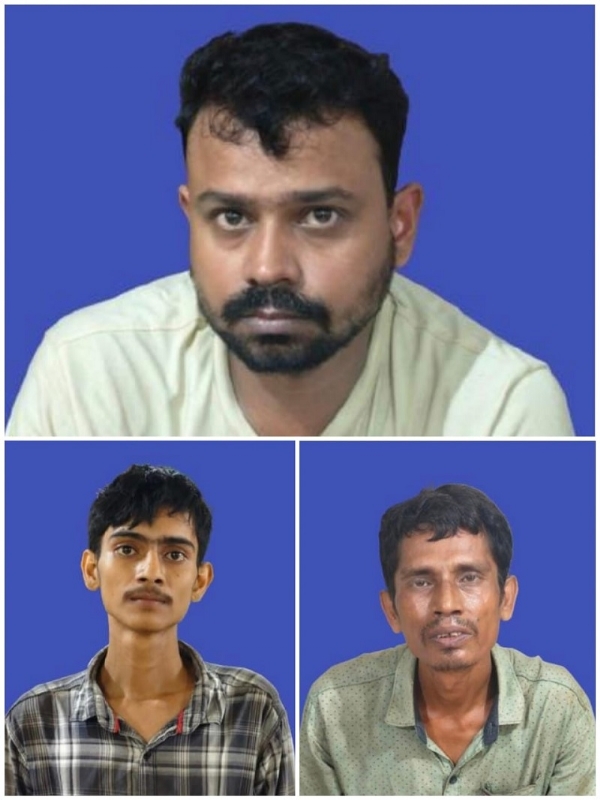 असमः गुवाहाटी की वशिष्ठ पुलिस द्वारा गिरफ्तार तीन शातिर चोर