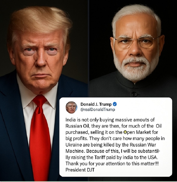 अमेरिकी राष्ट्रपति डोनाल्ड ट्रंप और प्रधानमंत्री नरेंद्र मोदी
