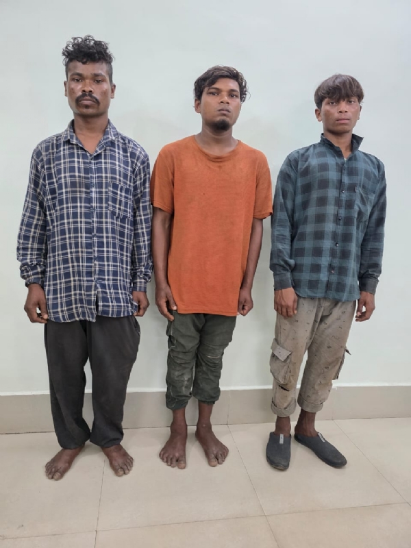 पकड़े गए तीन आरोपी