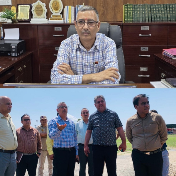 Rajesh Sharma takes charge as Deputy Commissioner of Kathua, visits sports stadium to review Independence Day preparations