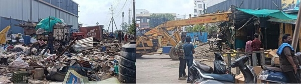 भोपाल : नगर निगम ने मीनाल रेसीडेंसी क्षेत्र से हटाईं अवैध दुकानें