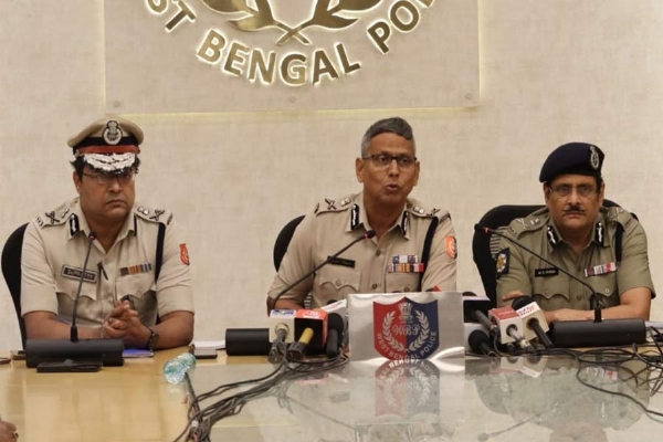 बंगाल पुलिस की प्रेस कॉन्फ्रेंस