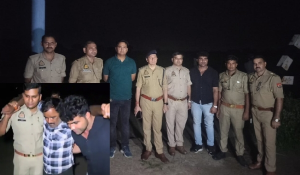 मुठभेड़ स्थल पर जैंत पुलिस टीम