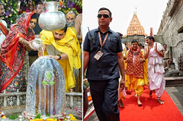 मप्रः मुख्यमंत्री ने सपत्निक भगवान महाकाल के दर्शन कर पूजन-अर्चन किया
