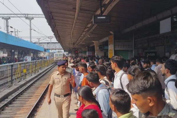 जयपुर जंक्शन रेलवे स्टेशन।