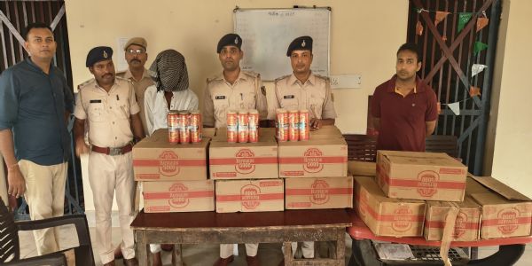 कटिहार में 216 लीटर विदेशी शराब के साथ एक तस्कर गिरफ्तार