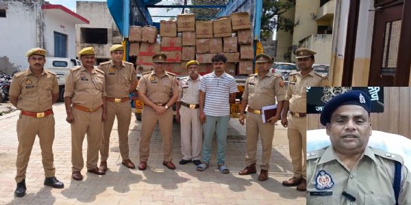 ट्रक से जब्त हुई 25 लाख कीमत की 500 पेटी अंग्रेजी शराब, अर्न्तराज्यीय शराब तस्कर गिरफ्तार